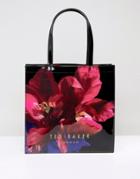 Ted Baker Large Icon Bag In Bloom Print - Black