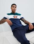 Ellesse Gubbio Block Panel T-shirt In Navy - Navy