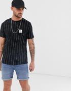 River Island T-shirt With Maison Stripe In Black