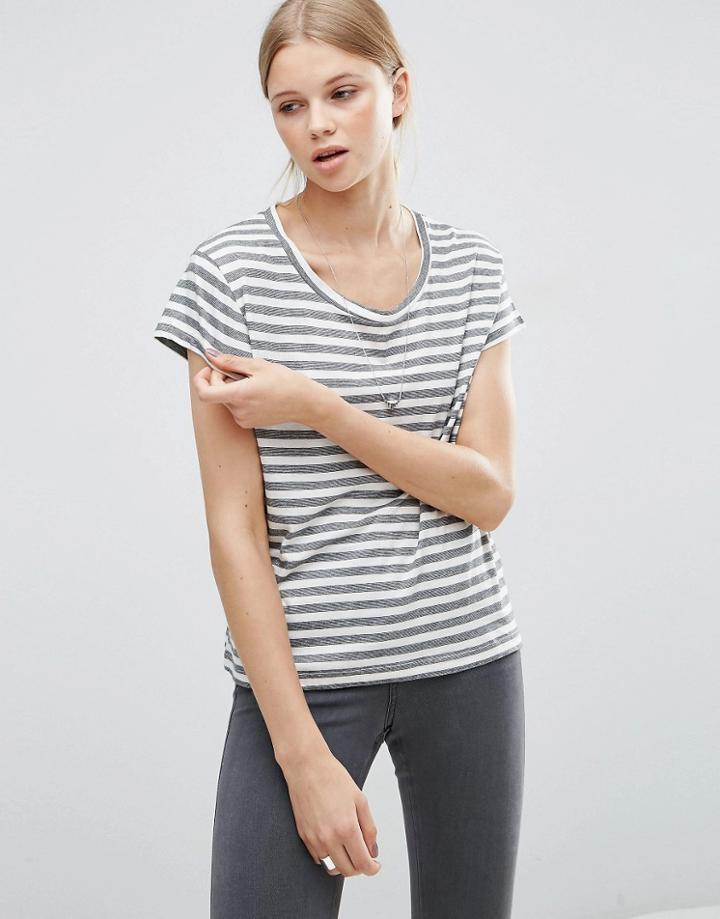Cheap Monday Have Multistripe T-shirt - White