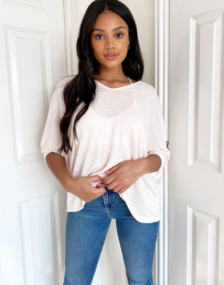 New Look Batwing Sleeve Sweater In Pink