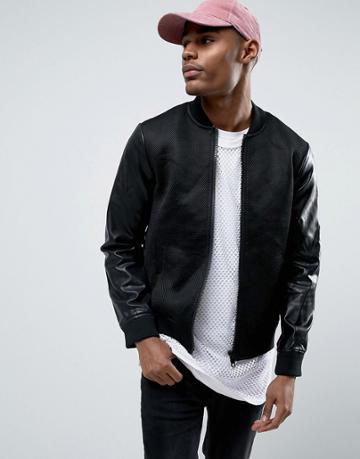 Black Seven Berwick Bomber Jacket - Black