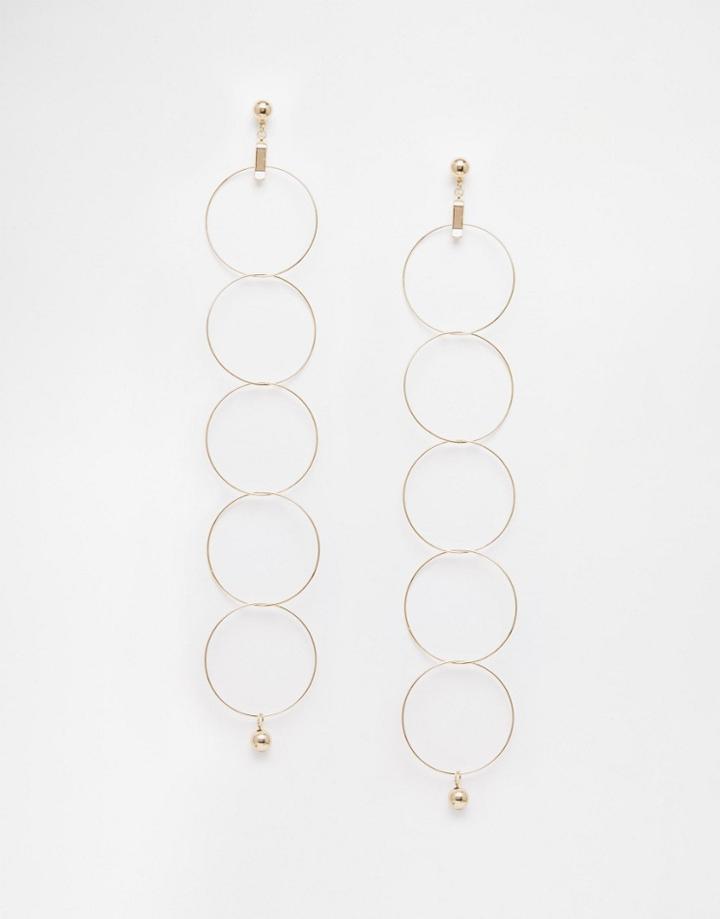 Asos Multiway Open Circle Earrings - Gold