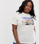 Daisy Street Plus Oversized T-shirt With Good Time Graphics - White