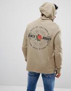 Asos Hoodie With Rose Santa Monica Back Print - Beige