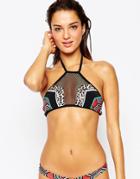 Skye & Staghorn Cimba Crop Beaded Bikini Top - Multi
