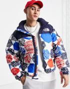 The North Face Ic Geo 1996 Retro Nuptse Jacket In Blue