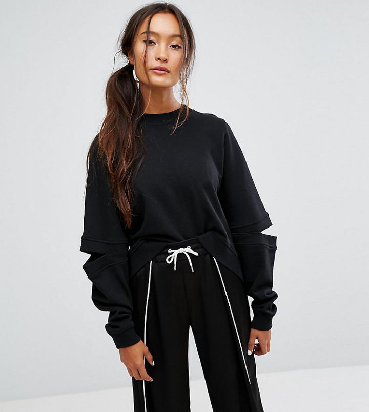Monki Cold Elbow Sweatshirt - Black