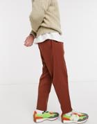 Asos Design Tapered Smart Pants In Brown