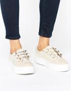 Kg By Kurt Keiger Orla Nude Leather Sneakers - Pink