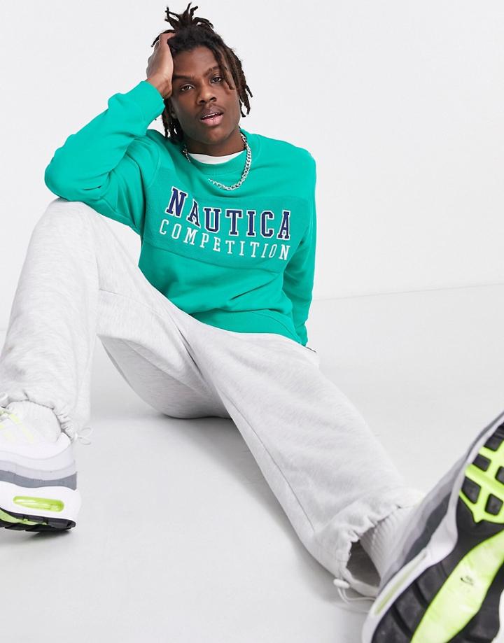 Nautica Competition Headstick Sweatshirt In Green