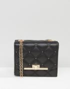 New Look Quilted Box Chain Cross Body Bag - Black
