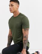 Asos 4505 Training T-shirt With Quick Dry In Khaki-green