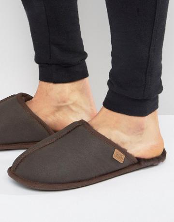 Just Sheepskin Donmar Mule Slippers - Brown