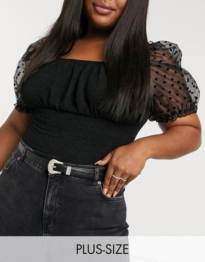 Accessorize Rhinestone Buckle Western Belt In Black