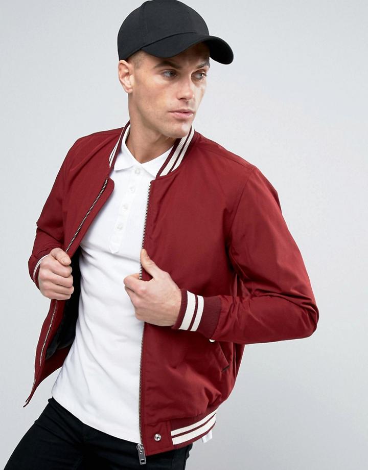 Diesel J-radical Bomber Jacket - Red