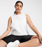 Asos 4505 Curve Icon Tank Top With Drop Arm Hole In Cotton - White