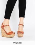 Asos Twirl Wide Fit Wedges - Tan