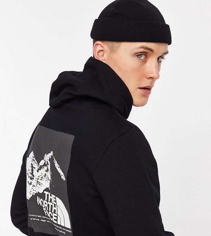 The North Face Back Print Graphic Hoodie In Black Exclusive To Asos