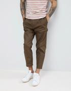 Hugo Cargo Pants In Khaki - Green