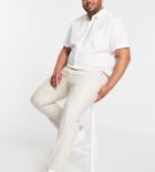 Twisted Tailor Plus Suit Pants In Window Pane Check Stone-neutral