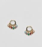 Shashi 18k Gold Plated Rainbow Crystal Huggie Hoop Earrings - Multi