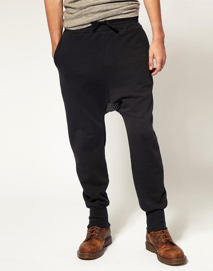 Chateau Roux Polka Joggers - Black