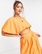 & Other Stories Eco Crop Top In Orange - Part Of A Set