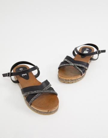 Xti Flat Sandals - Black