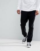 Brave Soul Cotton Twill Cuff Jogging Bottoms - Black