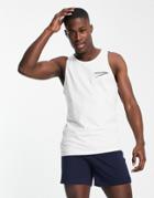 Jack & Jones Tank And Short Lounge Set In White And Navy-multi