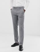 Asos Design Slim Suit Pants In Mid Gray-grey
