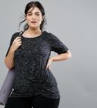 Nola Pleat Tee In Black - Black
