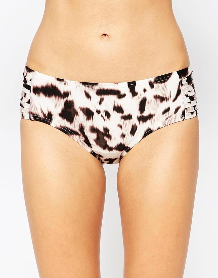 Vince Camuto Leopard Print Bikini Bottoms - Ebony 002