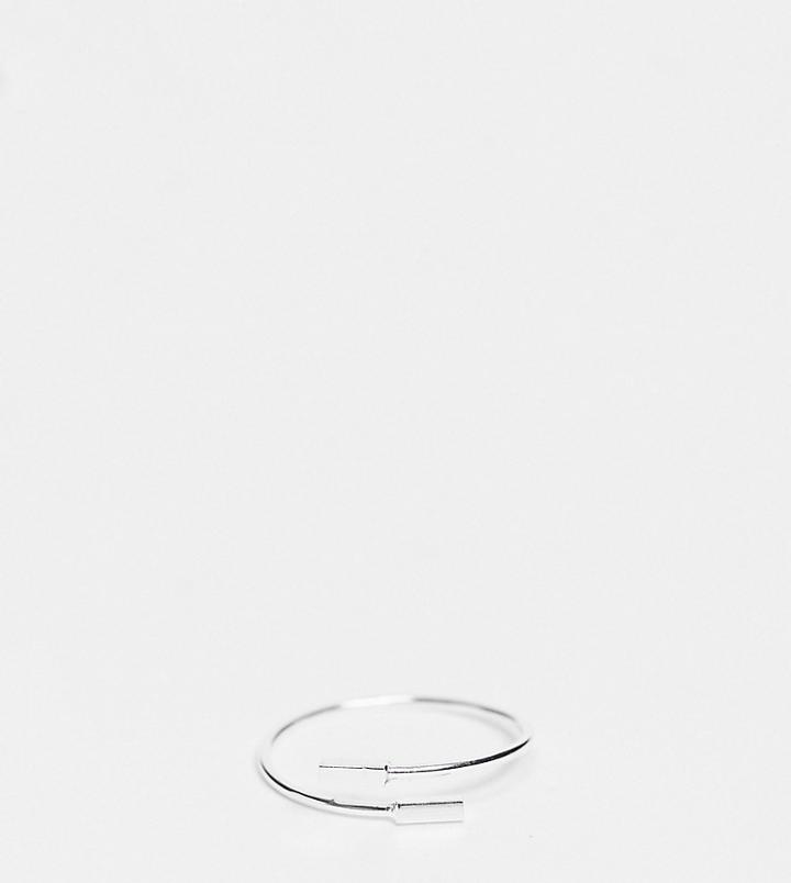 Kingsley Ryan Curve Curved Arrow Ring In Sterling Silver
