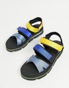 Tommy Jeans Sandals With Multi Color Straps In Black