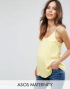 Asos Maternity Woven Cami Top - Yellow