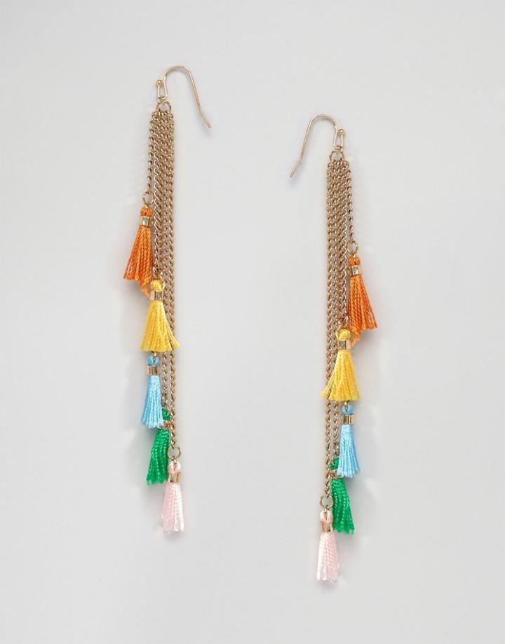 Cara Ny Tassel Drop Earrings - Gold