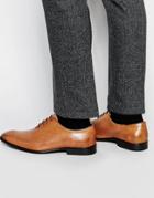 Asos Oxford Shoes In Rich Tan Leather With Burnishing - Tan