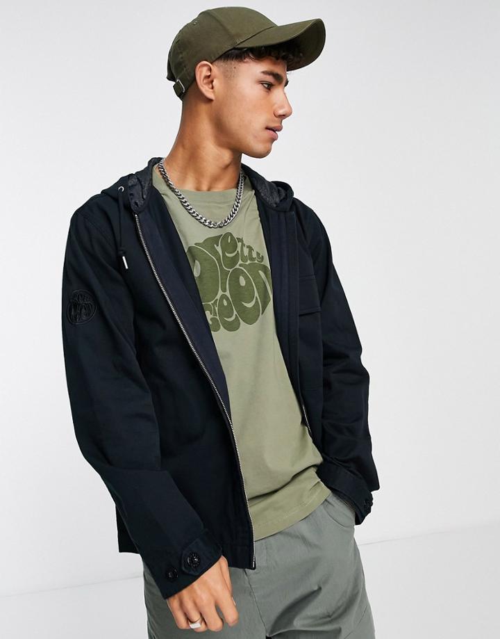 Pretty Green Sigma Cotton Jacket In Black