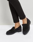 Office Farrow Suede Flat Shoes - Black