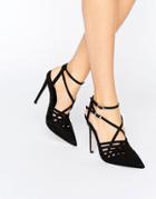 Asos Peppin Caged Pointed Heels - Black