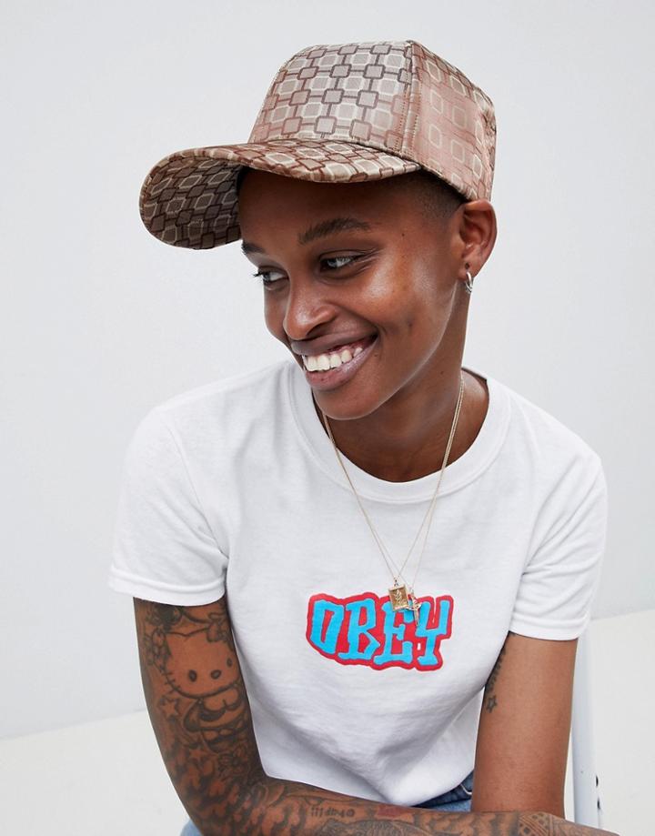 Asos Design Baseball Cap In Geo Print - Multi