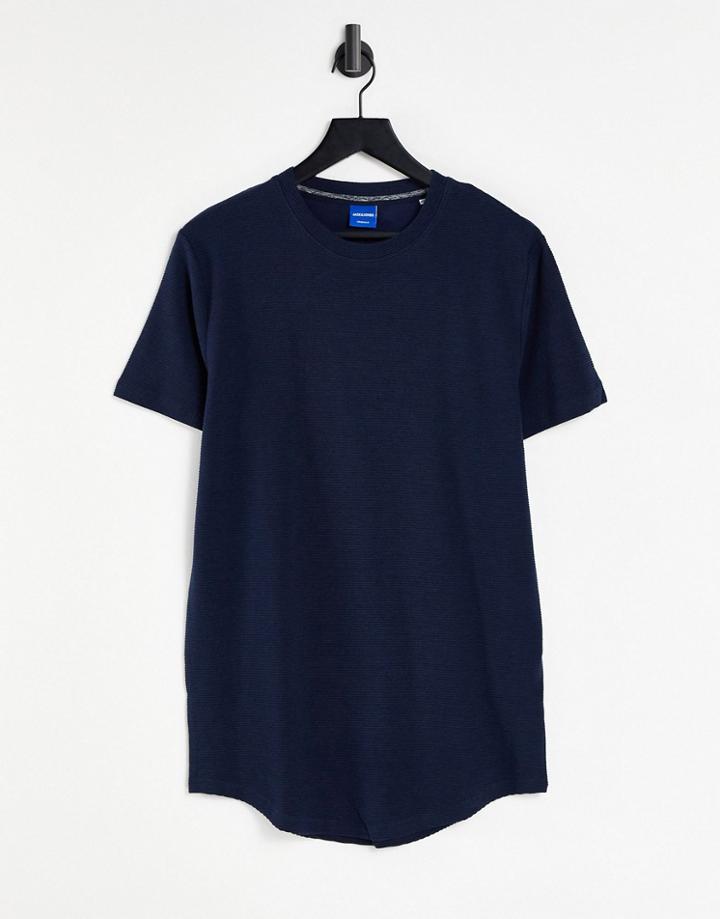 Jack & Jones Originals Textured T-shirt In Navy - Part Of A Set