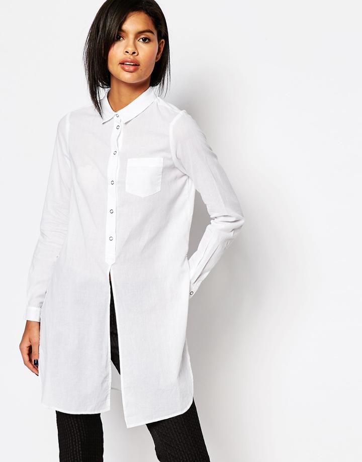 Vero Moda Side Split Shirt - White