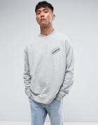 Cheap Monday Clash Sweat Small Prop Logo - Gray