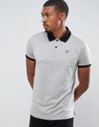Hollister Athleisure Polo Shirt With Contrast Collar In Gray - Cream