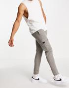 New Look Skinny Utility Sweatpants In Gray-grey