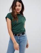 Brave Soul Capped T-shirt In Green - Green