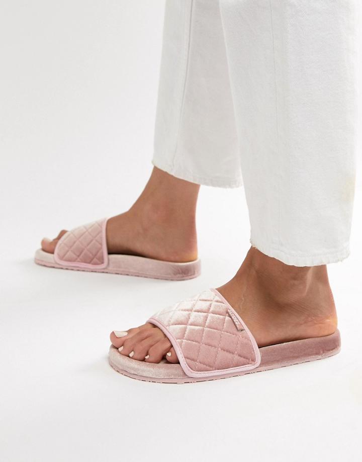 Slydes Boudoir Pink Quilted Slides - Pink